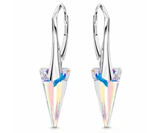 Diamond Sky Jewelry Sidabriniai auskarai „Spike II (Aurora Borealis)“ su Swarovski® kristalais