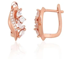 Diamond Sky Jewelry Sidabriniai auskarai su cirkoniais „Cascade“