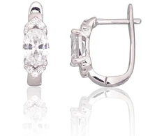 Diamond Sky Jewelry Sidabriniai auskarai su cirkoniais „Sidabrinis Mist V“