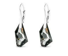 Diamond Sky Jewelry Sidabriniai auskarai „Hyperborea (Sidabrinis Night)“ su Swarovski® kristalais