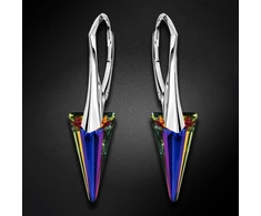 Diamond Sky Jewelry Sidabriniai auskarai „Spike II (Volcano)“ su Swarovski® kristalais