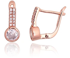 Diamond Sky Jewelry Sidabriniai auskarai su cirkoniais „Colonnade“