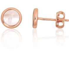 Diamond Sky Jewelry Sidabriniai auskarai su perlamutru „Full Moon“