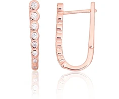 Diamond Sky Jewelry Sidabriniai auskarai su cirkoniais „Auksinis Takas“