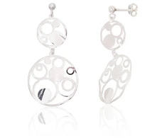 Diamond Sky Jewelry Sidabriniai auskarai „Stellar Orbit“