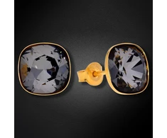 Diamond Sky Jewelry Sidabriniai auskarai „Glare (Sidabrinis Night)“ su Swarovski® kristalais