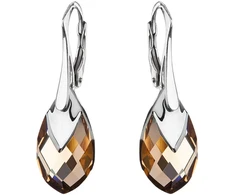 Diamond Sky Jewelry Sidabriniai auskarai „Baroque II (Light Colorado Topaz Light Chrome)“ su Swarovski® kristalais