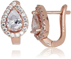 Diamond Sky Jewelry Sidabriniai auskarai su cirkoniais „Kristalo Lašas VII“