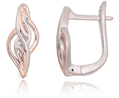 Diamond Sky Jewelry Sidabriniai auskarai „Melody V“