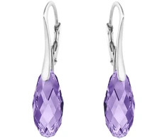Diamond Sky Jewelry Sidabriniai auskarai „Enchanté (Tazanite)“ su Swarovski® kristalais