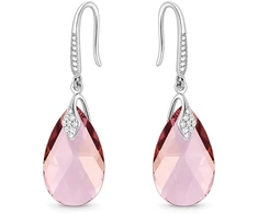 Diamond Sky Jewelry Sidabriniai auskarai moterims DiamondSky „Baroque III (Antique Rožinė)“ su Swarovski kristalais