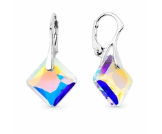 Diamond Sky Jewelry Sidabriniai auskarai „Shimmer (Aurora Borealis)“ su Swarovski® kristalais