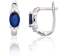 Diamond Sky Jewelry Sidabriniai auskarai su cirkoniais „Sidabrinis Mist VI“