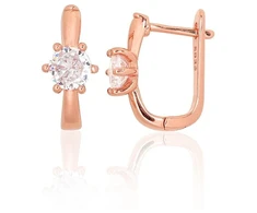 Diamond Sky Jewelry Sidabriniai auskarai su cirkoniais „Juno Gold III“