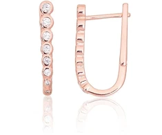 Diamond Sky Jewelry Sidabriniai auskarai su cirkoniais „Auksinis Takas“