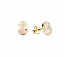 Diamond Sky Jewelry Sidabriniai auskarai moterims DiamondSky „Clarice V (Golden Shadow)“ su Swarovski kristalais