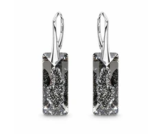 Diamond Sky Jewelry Sidabriniai auskarai „Growing Crystal II (Sidabrinis Night)“ su Swarovski® kristalais