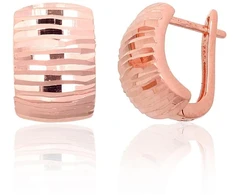 Diamond Sky Jewelry Sidabriniai auskarai „Golden Rhythm“