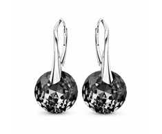 Diamond Sky Jewelry Sidabriniai auskarai „Marianne (Sidabrinis Night)“ su Swarovski® kristalais