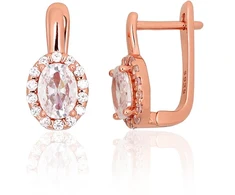 Diamond Sky Jewelry Sidabriniai auskarai su cirkoniais „Šviesos Linija“
