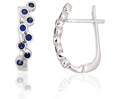 Diamond Sky Jewelry Sidabriniai auskarai su safyrais „Arabica“