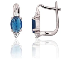 Diamond Sky Jewelry Sidabriniai auskarai su cirkoniais „Sidabrinis Mist IV“