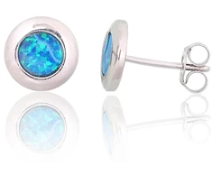 Diamond Sky Jewelry Sidabriniai auskarai su opalitu „Mėnulio Žavesys XIV“