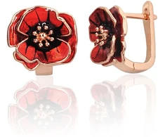 Diamond Sky Jewelry Sidabriniai auskarai su emaliu „Tango“