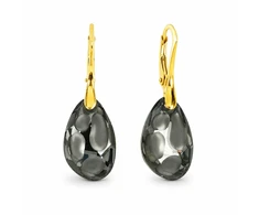 Diamond Sky Jewelry Sidabriniai auskarai „Radiolarian (Sidabrinis Night)“ su Swarovski® kristalais