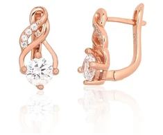 Diamond Sky Jewelry Sidabriniai auskarai su cirkoniais „Juno III“