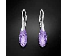 Diamond Sky Jewelry Sidabriniai auskarai „Enchanté (Tazanite)“ su Swarovski® kristalais