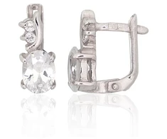 Diamond Sky Jewelry Sidabriniai auskarai su cirkoniais „Frost Light“