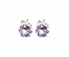 Diamond Sky Jewelry Sidabriniai auskarai moterims DiamondSky „Classic II (Violet)“ su Swarovski kristalais