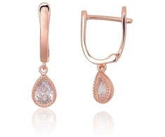 Diamond Sky Jewelry Sidabriniai auskarai su cirkoniais „Princess Tear II“