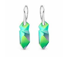 Diamond Sky Jewelry Sidabriniai auskarai moterims DiamondSky „Kaputt (Scarabaeus Žalias)“ su Swarovski kristalais