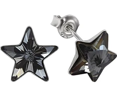 Diamond Sky Jewelry Sidabriniai auskarai „Star (Sidabrinis Night)“ su Swarovski® kristalais