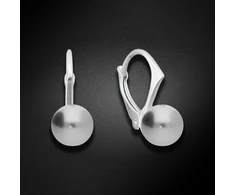 Diamond Sky Jewelry Sidabriniai auskarai „Rani (Light Pilkas)“ su Swarovski® perlais