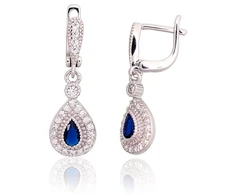 Diamond Sky Jewelry Sidabriniai auskarai su cirkoniais „Princess Tear“