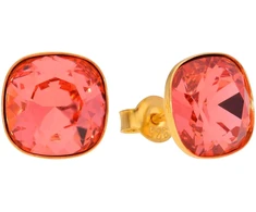 Diamond Sky Jewelry Sidabriniai auskarai „Glare (Padparadscha)“ su Swarovski® kristalais