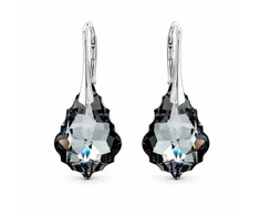 Diamond Sky Jewelry Sidabriniai auskarai „Baroque V (Sidabrinis Night)“ su Swarovski® kristalais
