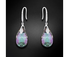 Diamond Sky Jewelry Sidabriniai auskarai „Baroque III (Vitrail Light)“ su Swarovski® kristalais