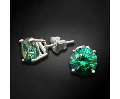 Diamond Sky Jewelry Sidabriniai auskarai „Juno (Žalias)“ su Swarovski® kristalais