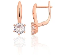 Diamond Sky Jewelry Sidabriniai auskarai su cirkoniais „Juno Gold II“