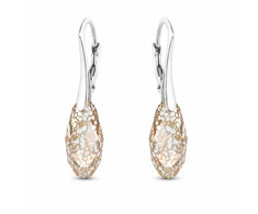 Diamond Sky Jewelry Sidabriniai auskarai „Enchanté“ (Rose Patina) iš 925 prabos sidabro su Swarovski kristalais