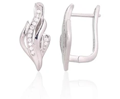 Diamond Sky Jewelry Sidabriniai auskarai su cirkoniais „Ice Charm II“