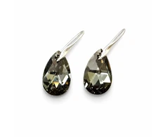 Diamond Sky Jewelry Sidabriniai auskarai moterims DiamondSky „Baroque (Sidabrinis Night)„ su Swarovski kristalais