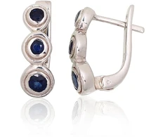 Diamond Sky Jewelry Sidabriniai auskarai su safyrais „Louise“