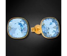 Diamond Sky Jewelry Sidabriniai auskarai „Glare (Aquamarine)“ su Swarovski® kristalais