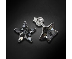 Diamond Sky Jewelry Sidabriniai auskarai „Star (Sidabrinis Night)“ su Swarovski® kristalais