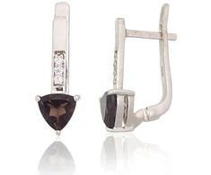 Diamond Sky Jewelry Sidabriniai auskarai su cirkoniais ir kvarcu „Temptation III“